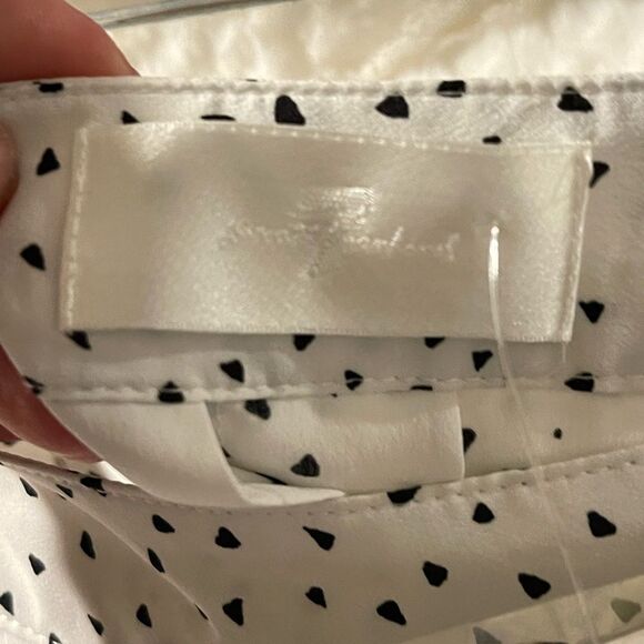 NWT Seven For All Mankind Pleated skirt White with black spot small retail $345 - Picture 13 of 13